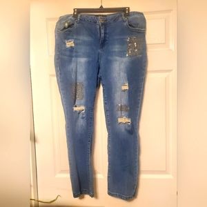 Midnight Velvet Bling Jeans 16W